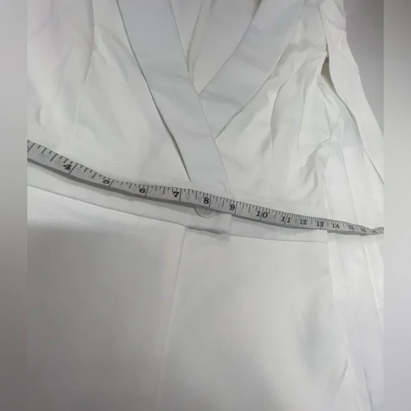 Hello Miss White Tuxedo Cape Romper NEW Size Small Boutique Style - Picture 6 of 14